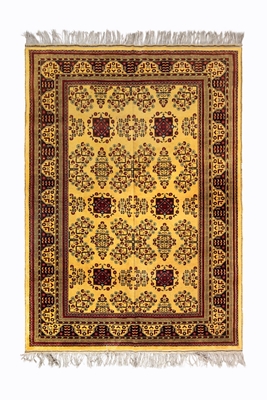 تصویر قالیچه ترکمن کرک طرح بخارایی