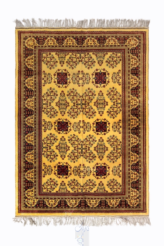 تصویر فرش دستباف ترکمن ۳ متری ۴۰رج مرینوس طرح بخارایی (فروخته شد)