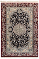 تصویر فرش دستباف نایین ۳ متری ۹لا پشم و ابریشم طرح لچک ترنج