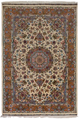 تصویر فرش دستباف نیشابور، طرح تبریز، ۶ متری، جفت، کد MC105