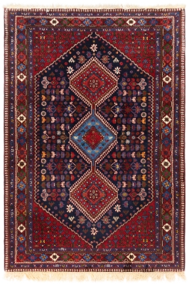 تصویر فرش دستباف ۳متری عشایری، یلمه، طرح تک حوضی