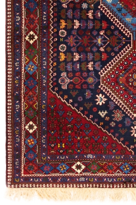 تصویر فرش دستباف ۳متری عشایری، یلمه، طرح تک حوضی