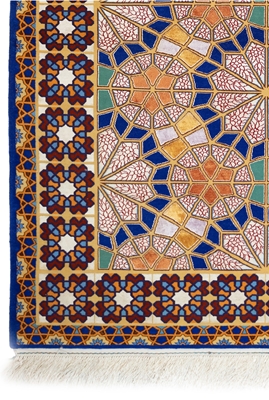 فرش 9متری اصفهان ابریشم، نقش مشبک