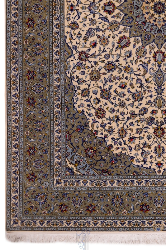 تصویر فرش دستباف کاشان ۹ متری ۳۰رج کرک شرکت ماه