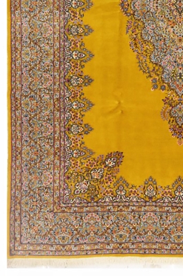 تصویر فرش دستباف کرمان، طرح کف ساده ترنجی، ۶متری، ۵۰رج، کد ABL213