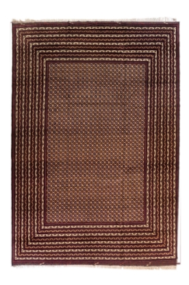 تصویر فرش دستباف ترکمن ۹ متری ۵۰رج کرک طرح گل مهری