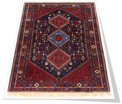 تصویر فرش دستباف ۳متری عشایری، یلمه، طرح تک حوضی