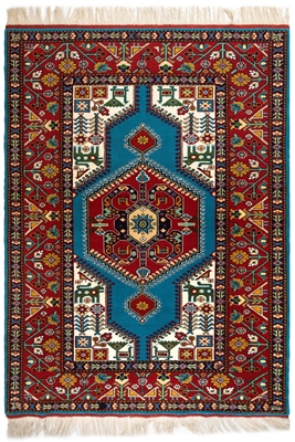 تصویر قالیچه چله ابریشم گل ابریشم