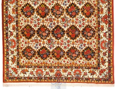 تصویر فرش دستباف ۹متری بختیاری، طرح قاب شیدا