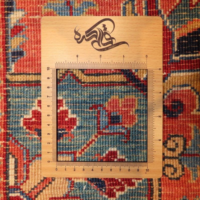 تصویر فرش دستباف بخشایش ۶ متری ۲۵ رج پشم طرح هریس لاکی