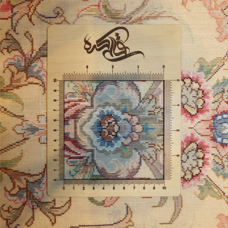 تصویر فرش دستباف تبریز ۶ متری ۵۰ رج کرک و ابریشم طرح علیا کرم