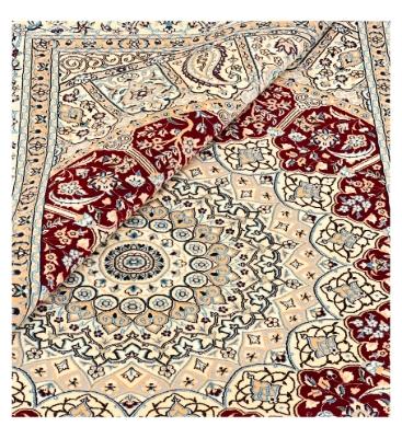 فرش دستباف نایین قالیچه ۶لا گنبدی لاکی