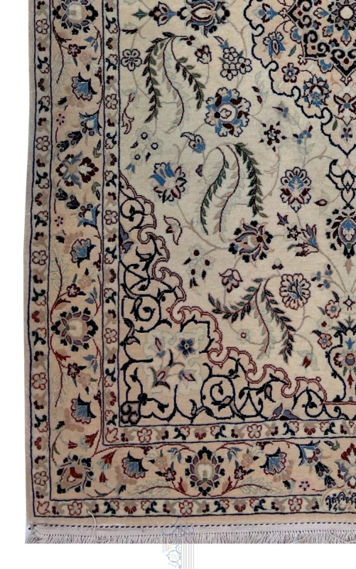 تصویر فرش دستباف نایین ذرع و نیم ۶لا طرح انحصاری مرتضوی (قدیمی)